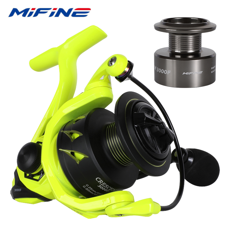Reel Spare Spool - MIFINE CRESCENT Spinnrollen mit Metall-Ersatzspule, Angelrolle,